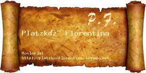 Platzkó Florentina névjegykártya